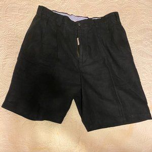 Men's Daniel Cremieux Black Linen Shorts Size 35W